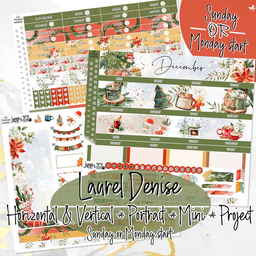 December Cozy Night Christmas - Laurel Denise Planner stickers - Portrait, Mini, Vertical, Horizontal & Project