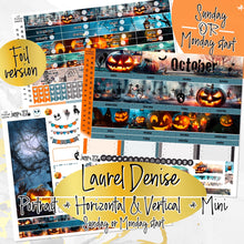 Load image into Gallery viewer, October Fright Night FOIL - Laurel Denise Planner stickers - Portrait, Mini, Vertical, Horizontal &amp; Project