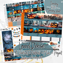 Load image into Gallery viewer, October Fright Night Halloween - Laurel Denise Planner stickers - Portrait, Mini, Vertical, Horizontal &amp; Project