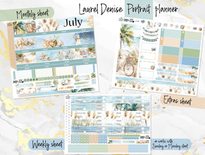 July - Laurel Denise Planner stickers - Portrait, Mini, Vertical, Horizontal & Project