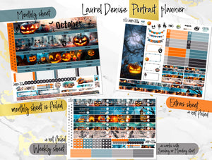 October Fright Night FOIL - Laurel Denise Planner stickers - Portrait, Mini, Vertical, Horizontal & Project