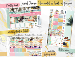 August FOIL - Laurel Denise Planner stickers - Portrait, Mini, Vertical, Horizontal & Project