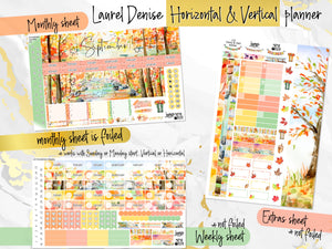 September Fall Days FOIL - Laurel Denise Planner stickers - Portrait, Mini, Vertical, Horizontal & Project