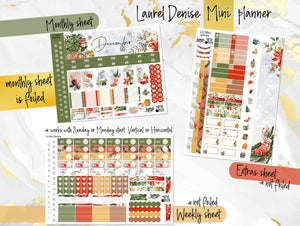 December Cozy Night Christmas FOIL - Laurel Denise Planner stickers - Portrait, Mini, Vertical, Horizontal & Project