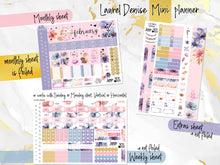 Load image into Gallery viewer, February Floral Romance FOIL - Laurel Denise Planner stickers - Portrait, Mini, Vertical, Horizontal &amp; Project