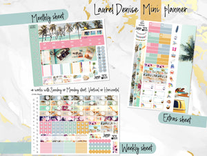 August - Laurel Denise Planner stickers - Portrait, Mini, Vertical, Horizontal & Project