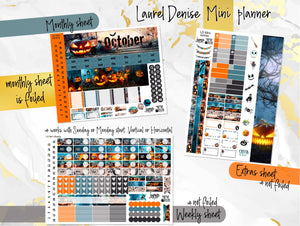 October Fright Night FOIL - Laurel Denise Planner stickers - Portrait, Mini, Vertical, Horizontal & Project