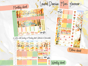 September Fall Days - Laurel Denise Planner stickers - Portrait, Mini, Vertical, Horizontal & Project