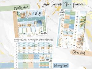 July - Laurel Denise Planner stickers - Portrait, Mini, Vertical, Horizontal & Project