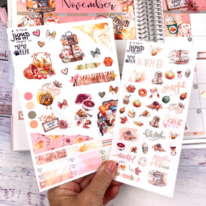 November Thanksgiving Bliss Deco sheet - planner stickers          (S-109-11)