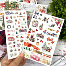 Load image into Gallery viewer, Cozy Night Christmas Deco sheet - planner stickers          (S-109-52)