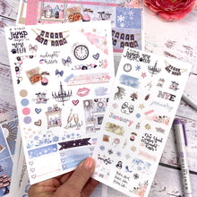 Load image into Gallery viewer, January Midnight Kisses NYE JOURNAL sheet - planner stickers          (S-132-27)