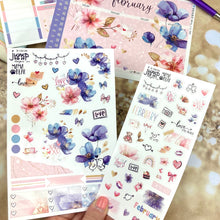 Load image into Gallery viewer, February Floral Romance Deco sheet - planner stickers          (S-109-54)