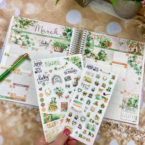 March Shamrock Dreams Deco sheet - planner stickers          (S-109-55)