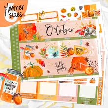 Load image into Gallery viewer, October Pumpkin Spice &#39;24 monthly - Erin Condren Vertical Horizontal 7&quot;x9&quot;, Happy Planner Classic, Mini &amp; Big