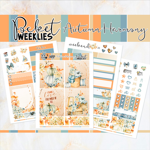 Autumn Harmony - POCKET Mini Weekly Kit Planner stickers
