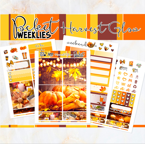 Harvest Glow - POCKET Mini Weekly Kit Planner stickers
