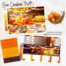 Load image into Gallery viewer, November Harvest Glow FOILED monthly - Erin Condren Vertical Horizontal 7&quot;x9&quot;, Happy Planner Classic, Mini &amp; Big