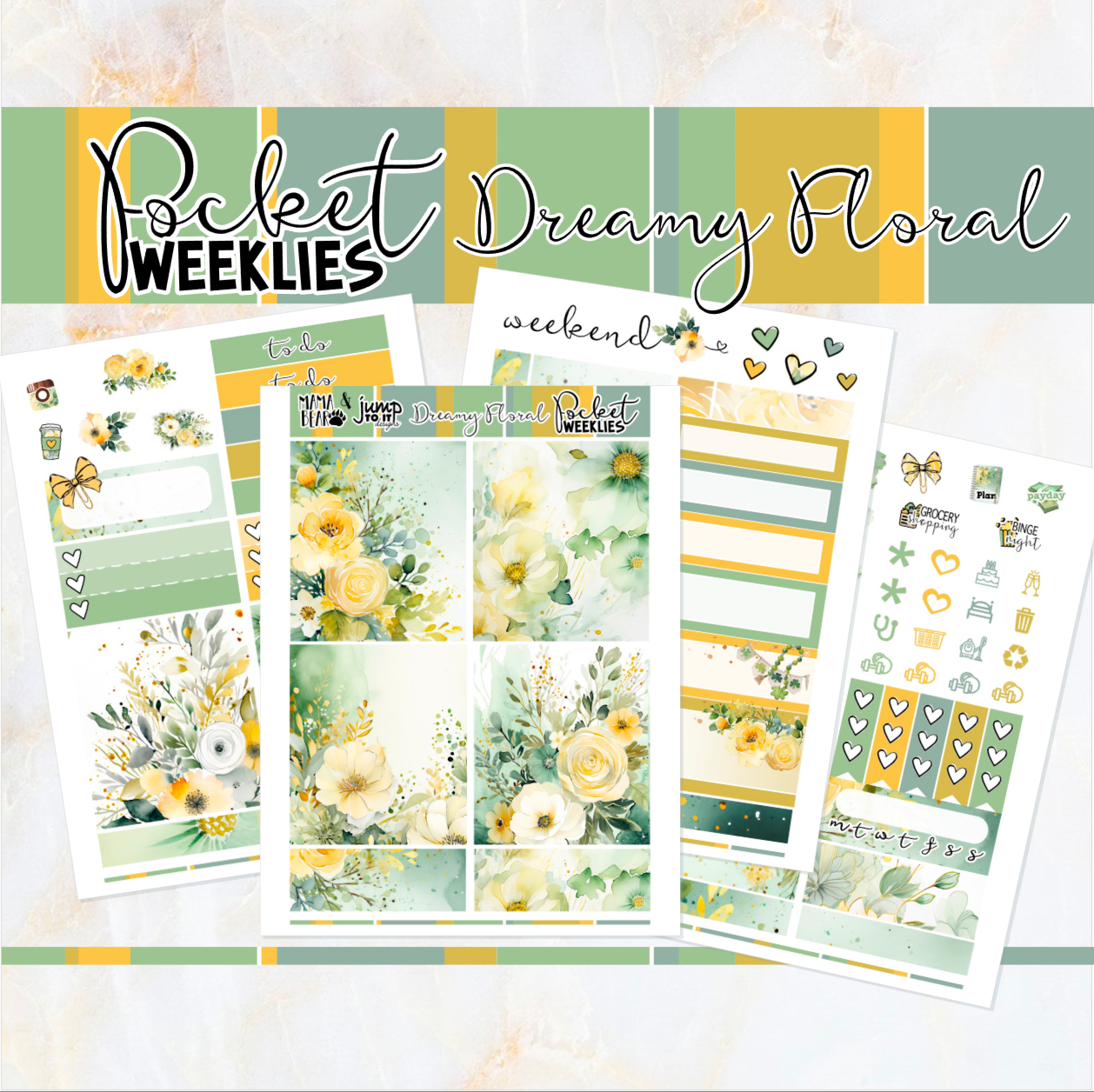 Spring Dreaming - POCKET Mini Weekly Kit Planner stickers – Jump To It  Designs