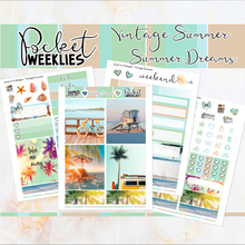 Load image into Gallery viewer, Vintage Summer Dreams - POCKET Mini Weekly Kit Planner stickers