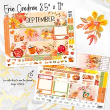 Load image into Gallery viewer, Sweet September monthly - Erin Condren Vertical Horizontal 7&quot;x9&quot;, Happy Planner Classic, Mini &amp; Big