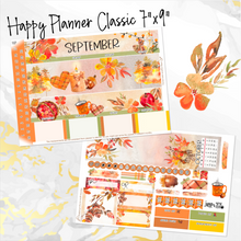 Load image into Gallery viewer, Sweet September monthly - Erin Condren Vertical Horizontal 7&quot;x9&quot;, Happy Planner Classic, Mini &amp; Big