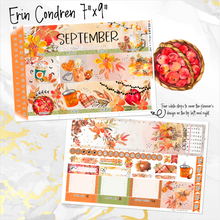 Load image into Gallery viewer, Sweet September FOILED monthly - Erin Condren Vertical Horizontal 7&quot;x9&quot;, Happy Planner Classic, Mini &amp; Big