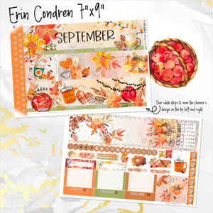 Sweet September FOILED monthly - Erin Condren Vertical Horizontal 7"x9", Happy Planner Classic, Mini & Big