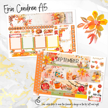 Load image into Gallery viewer, Sweet September FOILED monthly - Erin Condren Vertical Horizontal 7&quot;x9&quot;, Happy Planner Classic, Mini &amp; Big