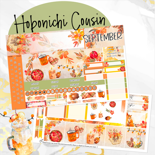 Sweet September monthly - Hobonichi Cousin A5 personal planner