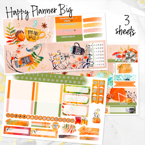 October Pumpkin Spice '24 monthly - Erin Condren Vertical Horizontal 7"x9", Happy Planner Classic, Mini & Big