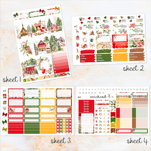 Winter Pines Christmas - weekly kit Erin Condren Vertical Horizontal, Happy Planner Classic