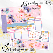 Load image into Gallery viewer, February Floral Romance monthly - Hobonichi Cousin A5 personal planner