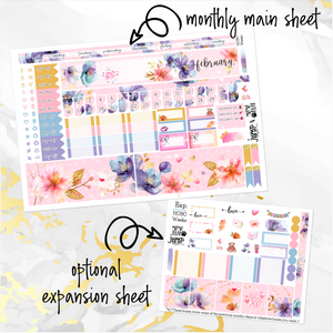 February Floral Romance monthly - Hobonichi Weeks personal planner