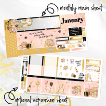 Load image into Gallery viewer, January New Year’s Eve ’24 monthly - Hobonichi Cousin A5 personal planner