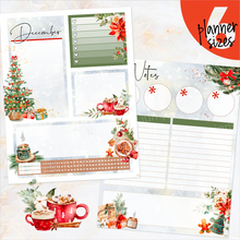 Load image into Gallery viewer, December Cozy Night Christmas Notes monthly sticker - Erin Condren Vertical Horizontal 7&quot;x9&quot;, Happy Planner Classic, Mini &amp; Big