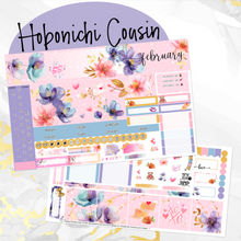 Load image into Gallery viewer, February Floral Romance monthly - Hobonichi Cousin A5 personal planner