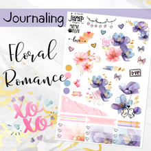 Load image into Gallery viewer, February Floral Romance JOURNAL sheet - planner stickers          (S-132-29)