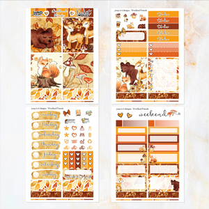 Woodland Friends - POCKET Mini Weekly Kit Planner stickers