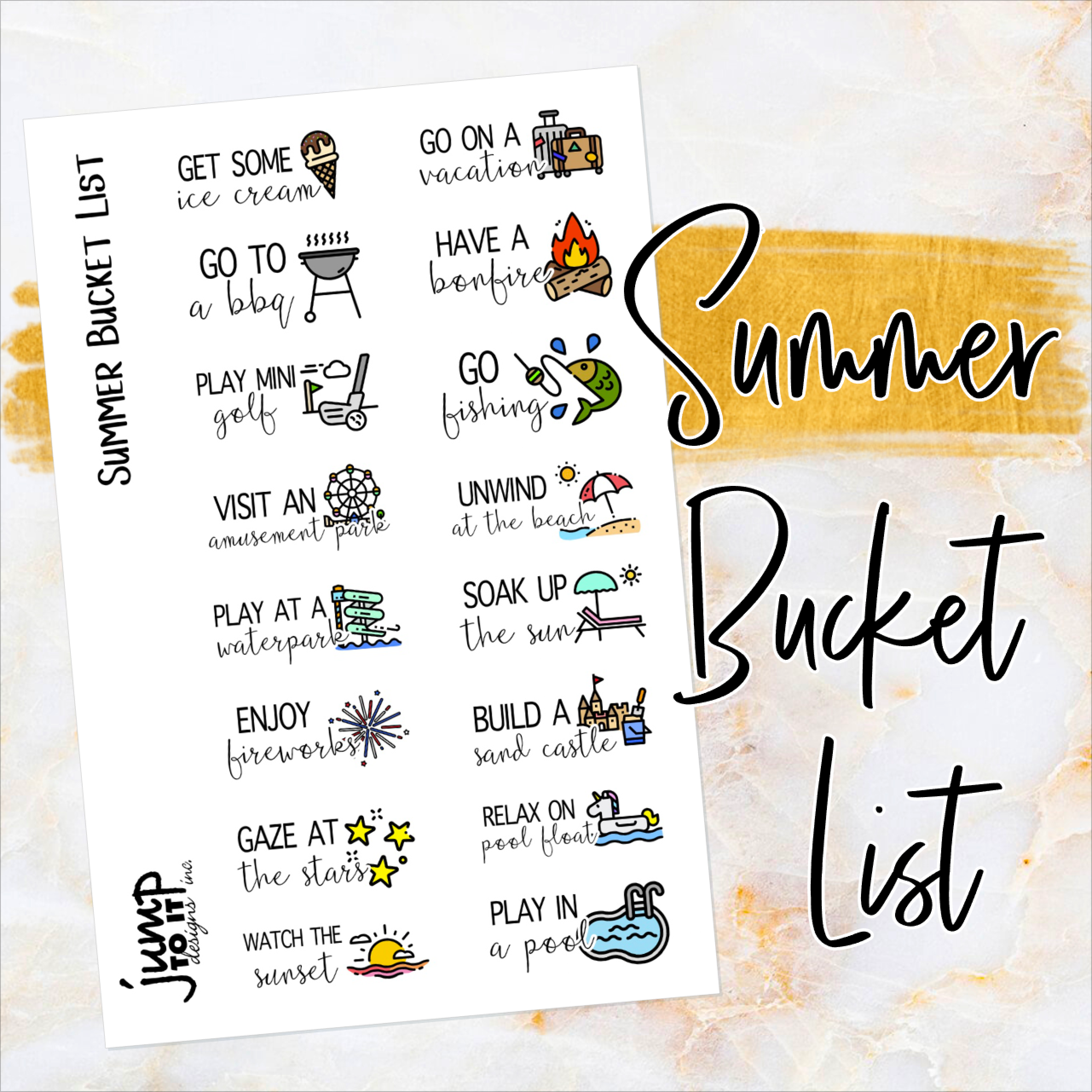 Fall & Winter/Christmas Bucket List - planner stickers (S-106-2 S-106- –  Jump To It Designs