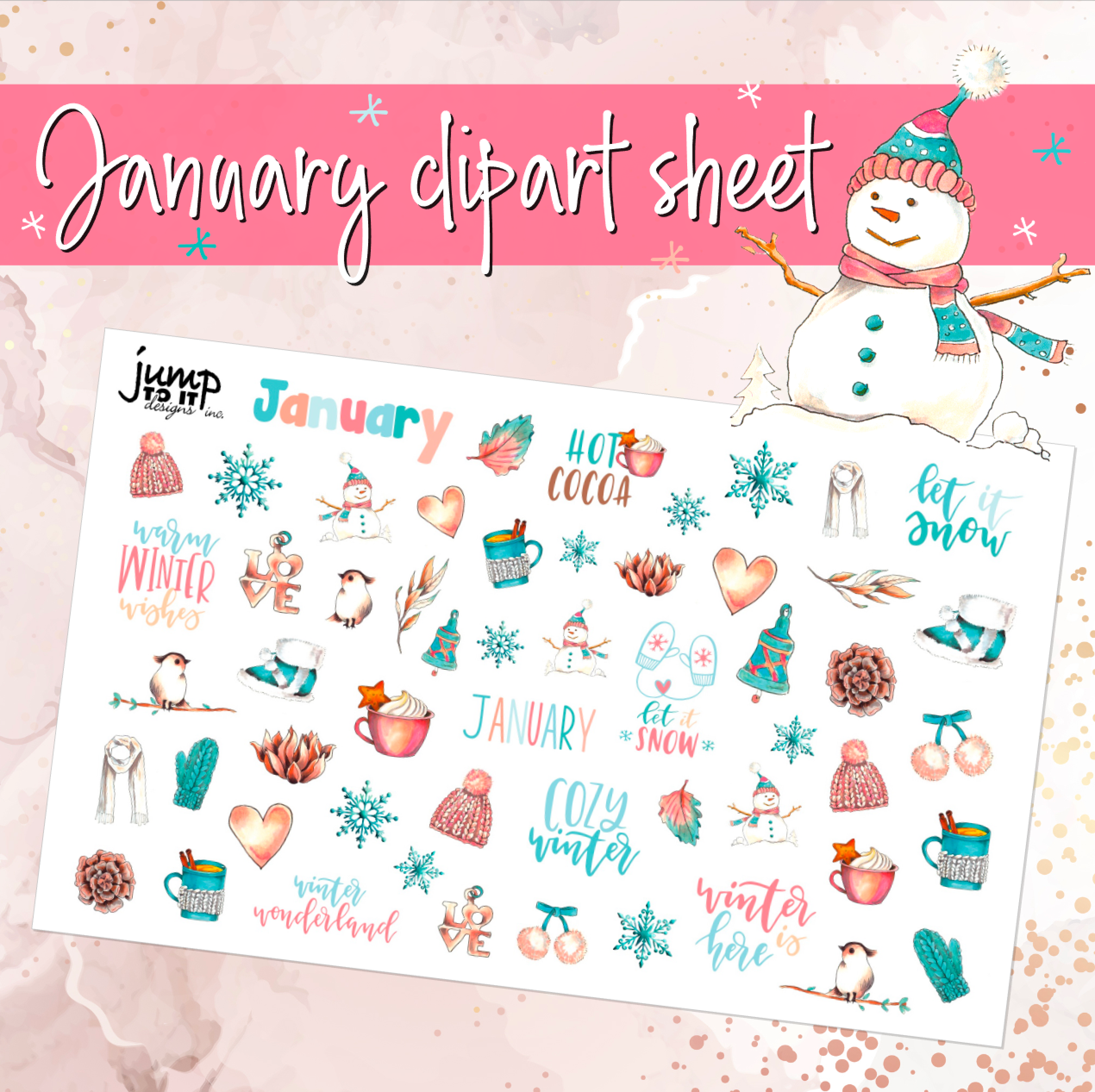 January New Year's Eve '24 JOURNAL sheet - planner stickers (S-132-10) –  Jump To It Designs