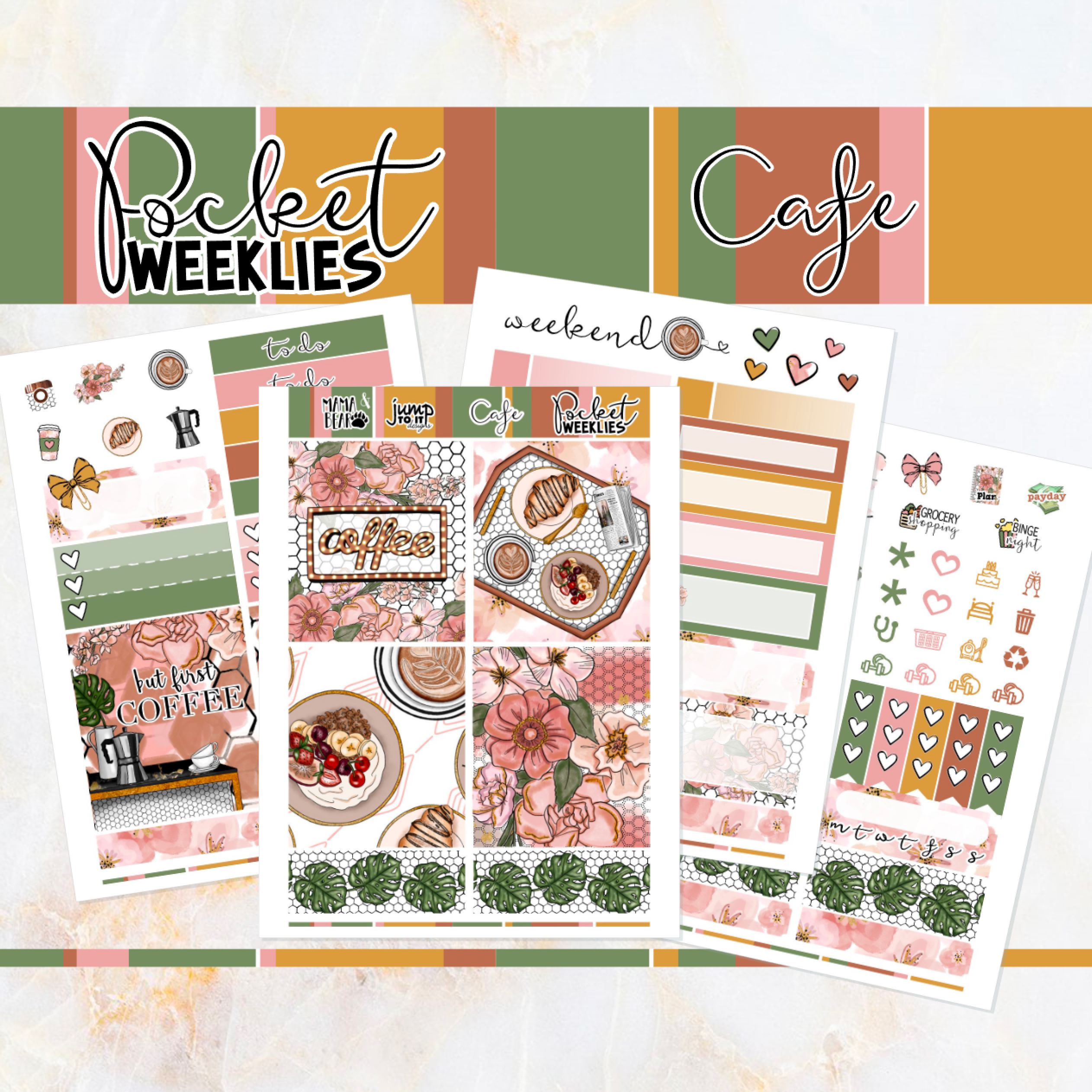 Good Morning - POCKET Mini Weekly Kit Planner stickers – Jump To It Designs