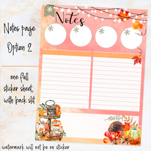 Load image into Gallery viewer, November Thanksgiving Bliss Notes monthly sticker - Erin Condren Vertical Horizontal 7&quot;x9&quot;, Happy Planner Classic, Mini &amp; Big