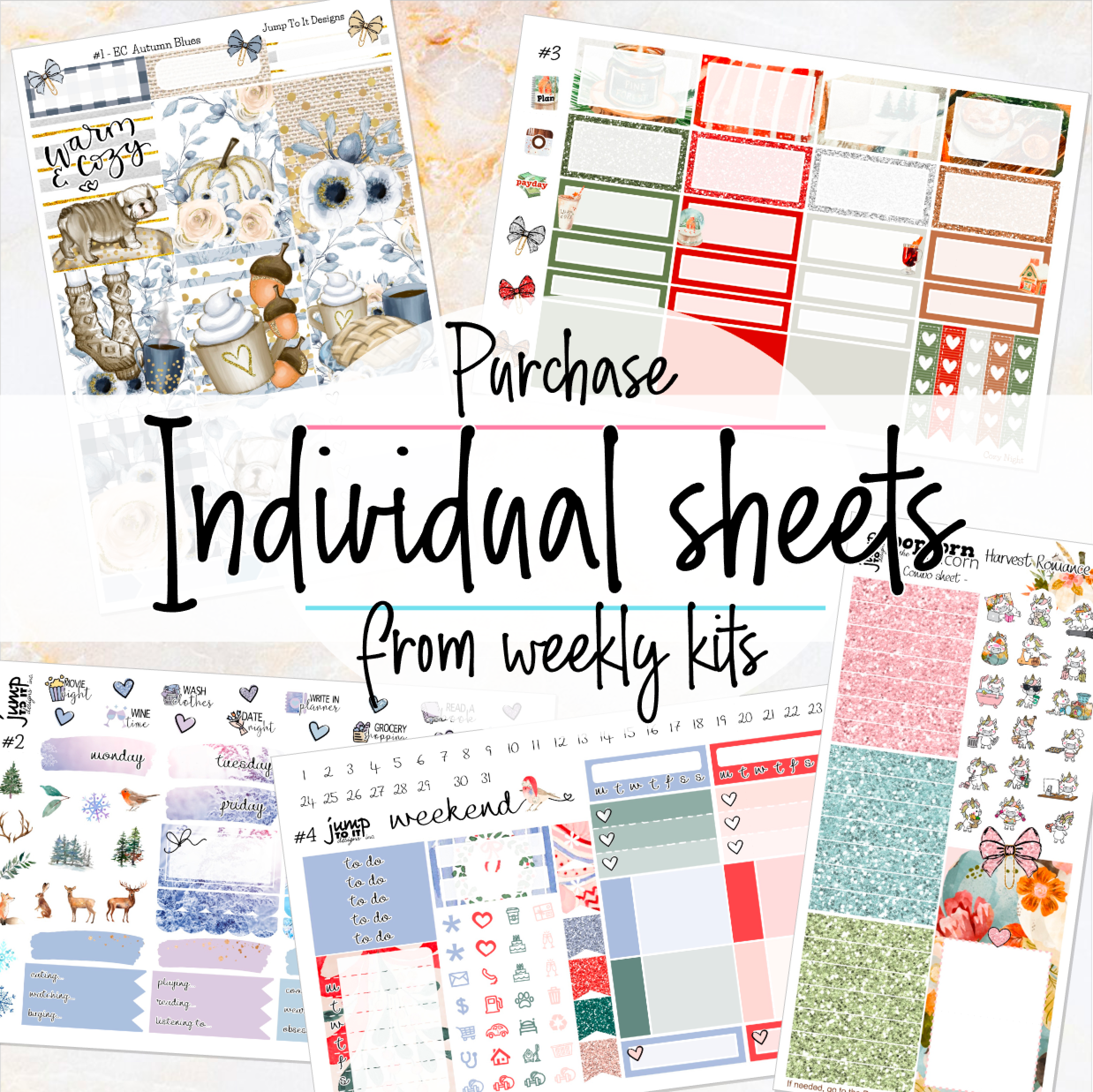 Free Printable Weekly Planner Stickers fits Erin Condren Planner