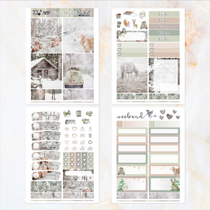 Winter Retreat - POCKET Mini Weekly Kit Planner stickers