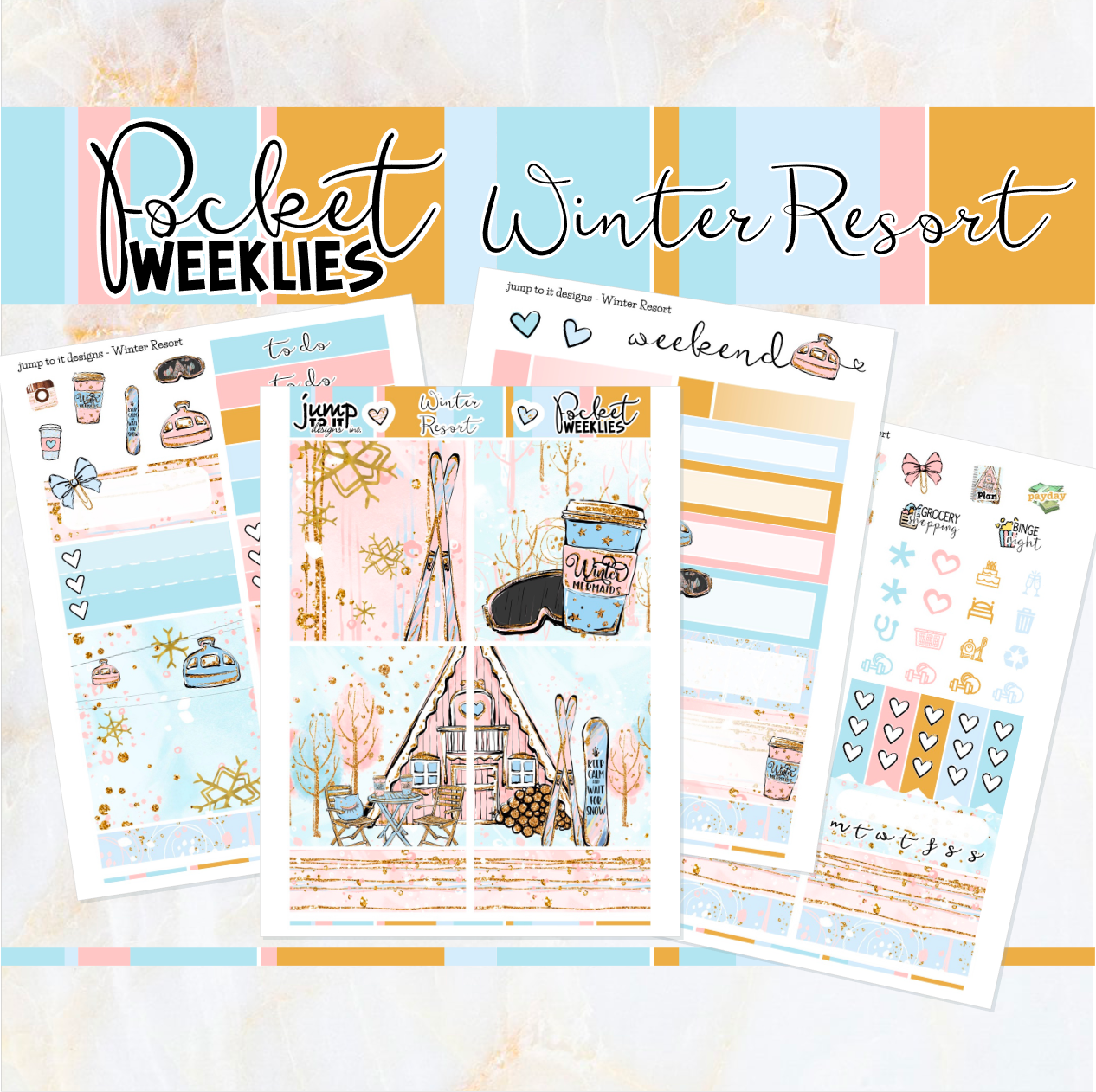 Spring Dreaming - POCKET Mini Weekly Kit Planner stickers – Jump To It  Designs