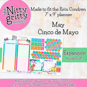 May Cinco de Mayo - The Nitty Gritty Monthly - Erin Condren Vertical Horizontal