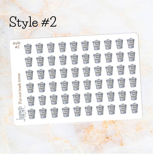 Trash reminder icons planner stickers               (R-123+)